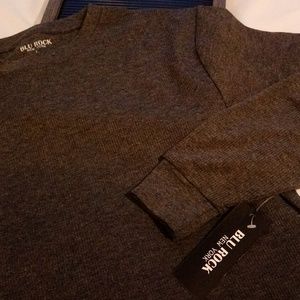 ⬇️ Charcoal Long Sleeve Waffle Knit Shirt L